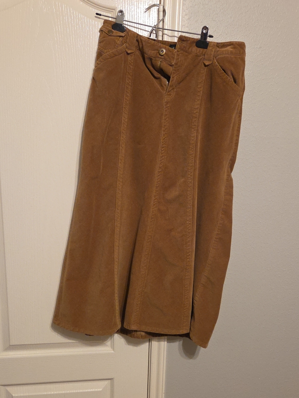 Eddie Bauer Camel Corduroy Maxi Skirt